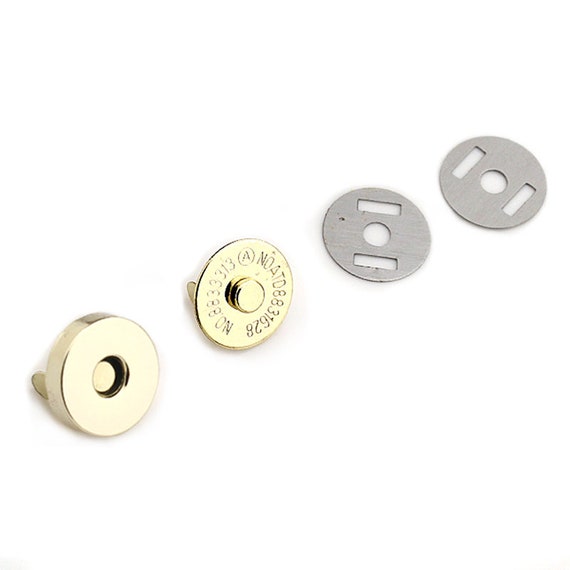 Gold (18mm) Magnetic Clasp Metal Snap Fastener Button Closure with