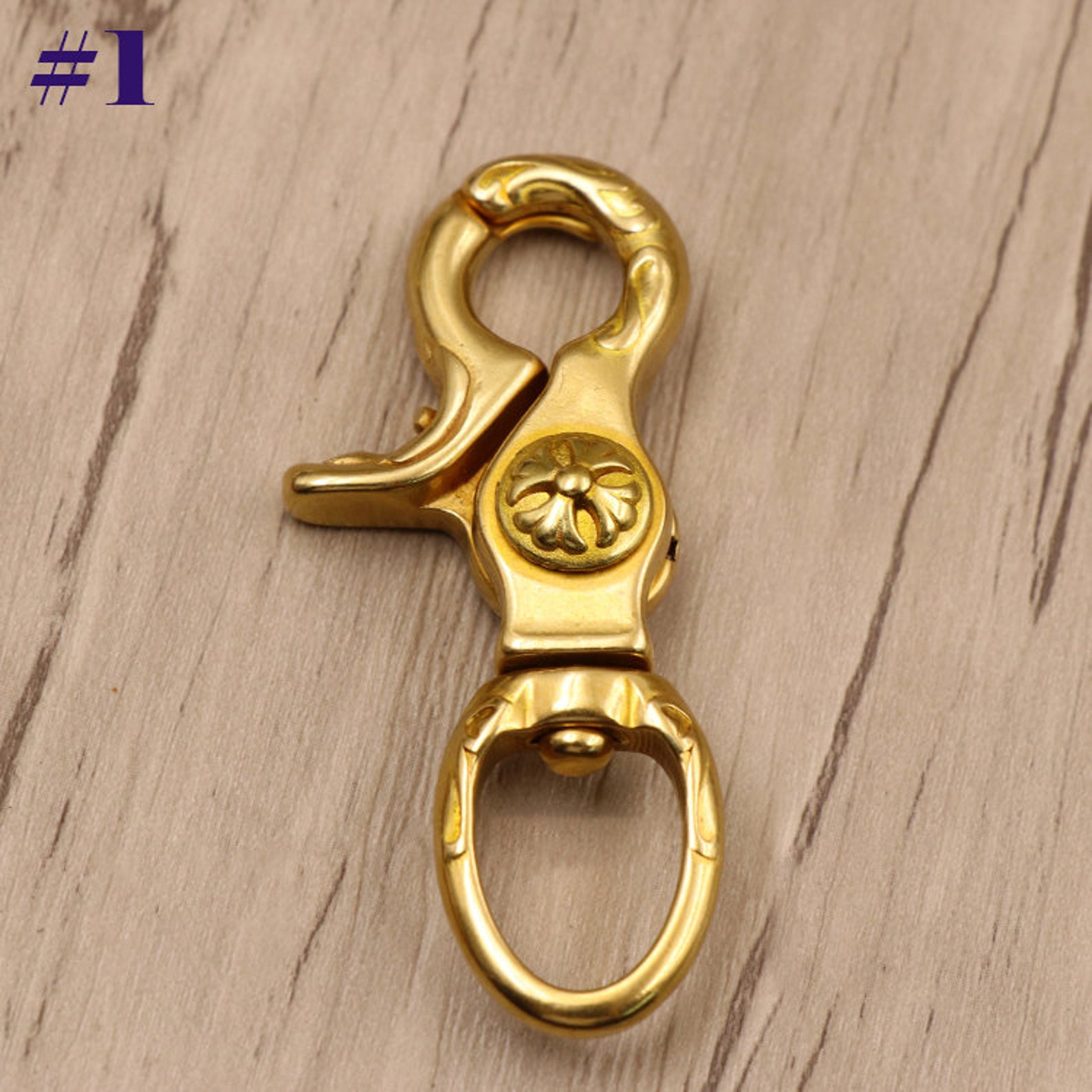 Solid Brass Eye Bolt Scissor Snap Square Trigger Eye Swivel Etsy