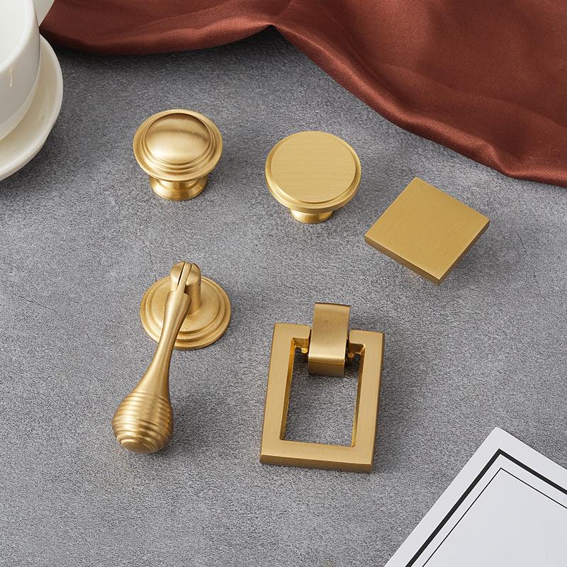 Knurled Solid Brass Cabinet Drawer Pulls Knobs Handles Modern ...