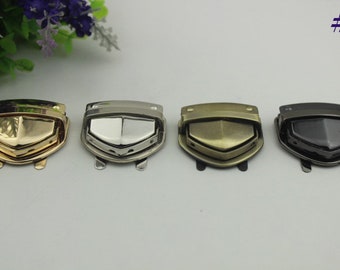Metal Thumb Catch Tuck Lock Oval Triangle Flap Clasp Push Clutch Case Purse Closure Latch Tongue Leathercraft Hardware Bag Making Supply