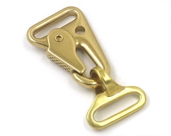 Boulon à oeil pivotant en laiton massif 25 x 50 mm 1 x 2 po. Mousqueton Fermoir mousqueton Clip Sangle à ressort Sac en laisse pour chien Porte-clés Porte-clés Rein Maroquinerie de plongée