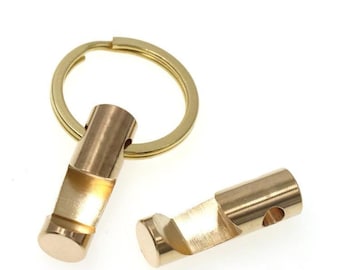 Ouvre-bouteille en laiton massif pendentif porte-clés porte-clés extérieur EDC survie d'urgence nautique camping randonnée outil équipement robuste