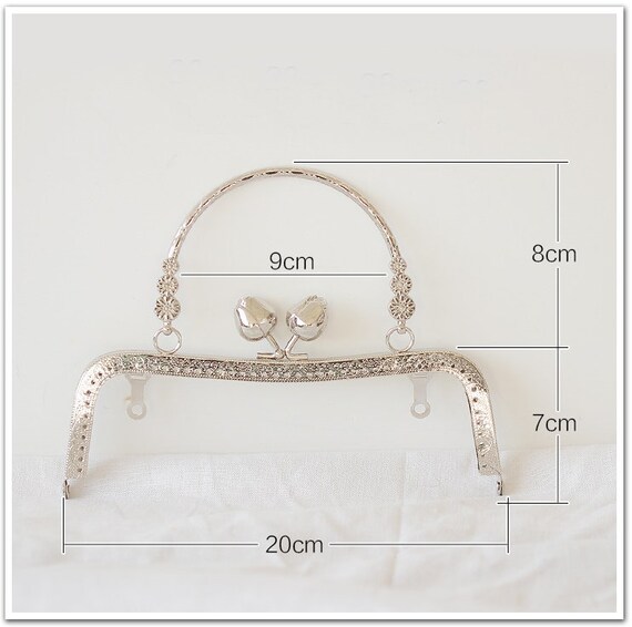 Silver Gold Purse Frame Metal Vintage Flowers Snap Clasp for Bag