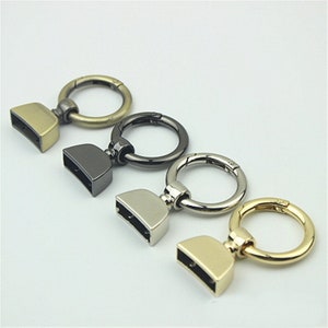 Key Fob End Cap Spring O Ring 1&quot; 25mm Key Chain Key Wristlet Charm Holder Lanyard Clip Clasp Handmade Hardware Accessories Wholesale
