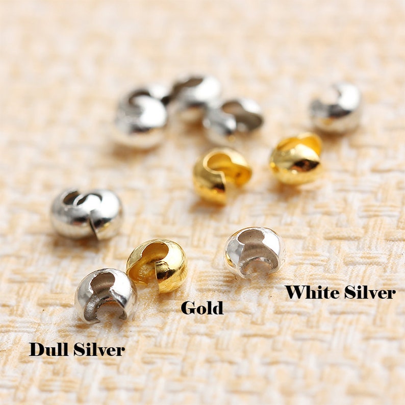 Brass Open Crimp Bead Knot Cover 3mm 4mm 5mm 1/8 Etsy