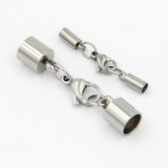 Sterling Silver Kumihimo Cord End Cap Necklace Bracelet Jewelry Tips 5x