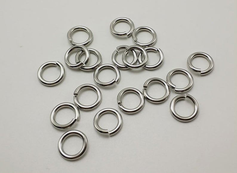 Stainless Steel Open Jump Rings 10-30mm 12 10 8 Gauge Dull Silver Color OD Connector Wire Chainmail Chainmaille Weave Jewelry Hardware DIY image 8
