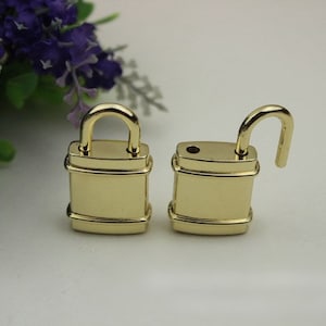 Portemonnaie Schlüssellos Schalter Vorhängeschloss 22x40mm Charm Organizer Gepäckzubehör Goldverschluss und Schlüsselverschluss Kleine Tasche Clutch Metall Zubehör Wholesale