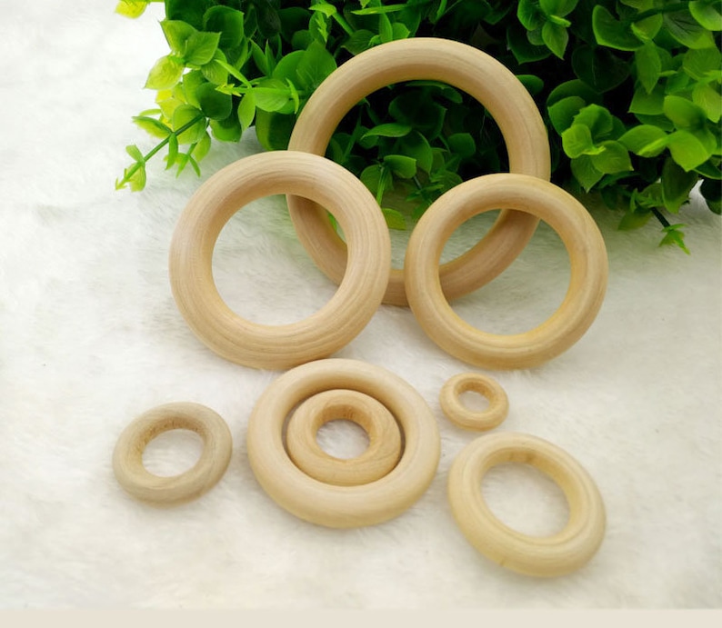 Blank Round Wood Ring 2 3 4 5 6 9 Cm Cutout Bangle Loop Hoop Smooth ...