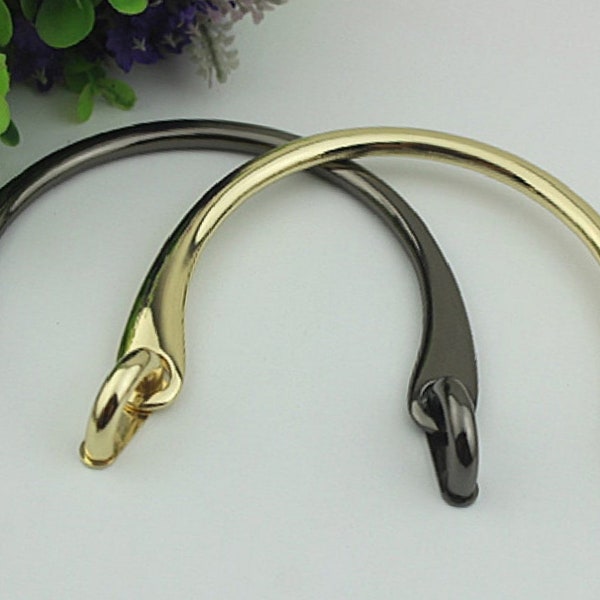 Metal Round Arch Purse Handles 155mm 6-1/8" For Leather Bag Top Handle Replacement Gold Silver Black Bronze For Handbag Wallet Hardware