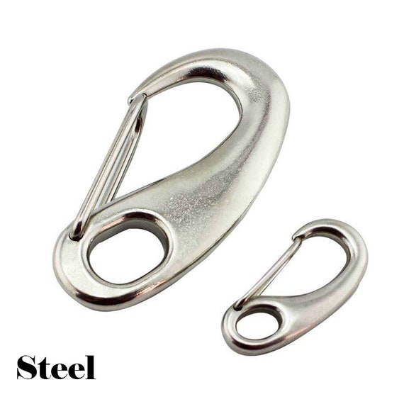 Stainless Steel Carabiner Snap Buckle Clip Hook Lobster Claw Clasps  Paracord Boat Marine Shade Sail Deck Push Gate Spring Lanyard EDC 