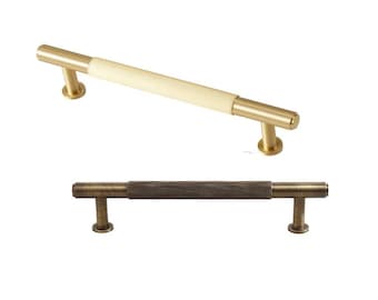 Strukturierter gerippter Schrank Griffe Gold Massives Messing Antike Bronze Moderne Minimalistische Industrielle Griffe Kommode Schubladen Küchenschrank Türen