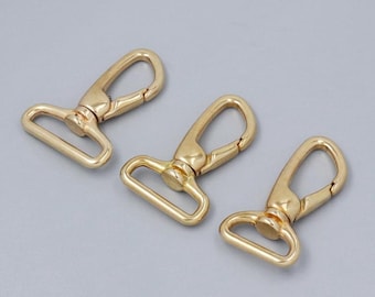 Boulon à oeil pivotant en laiton massif Mousqueton Fermoir mousqueton Agrafe Sangle à ressort Boucle de ceinture Lanière pour chien Porte-clés Sac à main Sac fourre-tout Quincaillerie épaisse