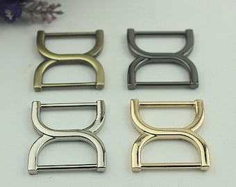 Rectangle Purse Strap Slider Metal Double Loop Slide Buckle Adjuster Keeper Ring 36 33mm 1 3/8 1 1/4" Belt Webbing
