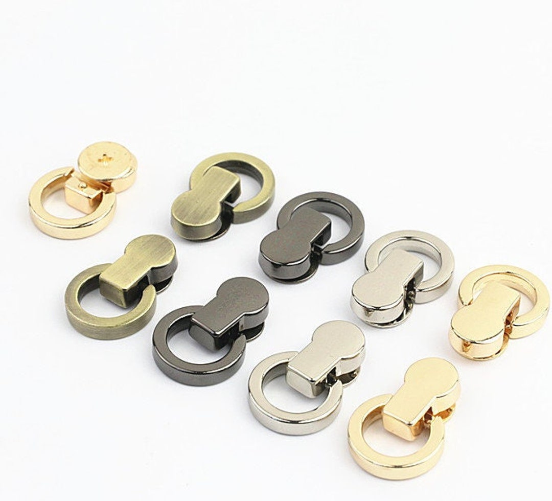 Strap Chain Handles Connector 3/8 Inch 10mm Lock Buckle Gold Black ...