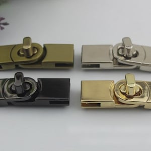 Rechteck Twist Turn Lock 55mm Geldbörse Charm Organizer Gepäck Hardware Antik Gold Schloss und Schlüssel-Verschluss Kleine Tasche Clutch Metall Zubehör