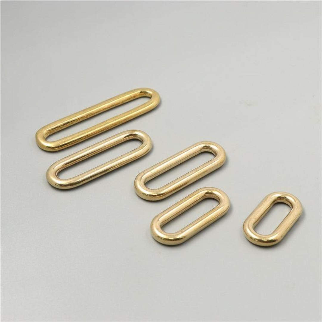 Solid Brass Cast Oval Ring Welded Closed 20-50mm Webbing Buckle Heavy ...