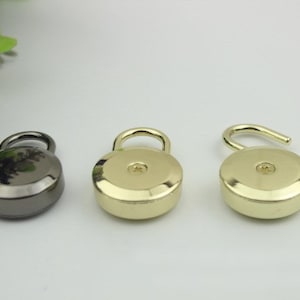 Runde Keyless Switch Vorhängeschloss 35mm Charme Veranstalter Gepäck Hardware Gold Schloss und Schlüssel-Verschluss Kleine Tasche Kupplung Metall Zubehör Großhandel