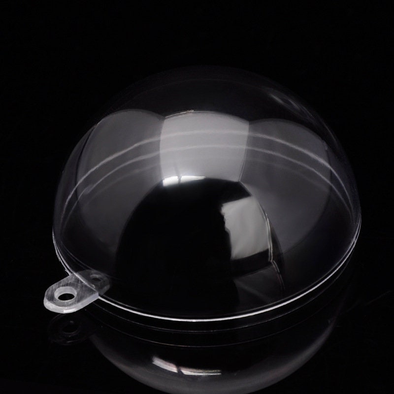 Large Fillable Hanging Ball Christmas Tree Plastic Clear Round Etsy