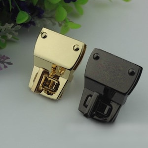 Rechteck Drehverschluss 40mm Geldbörse Charm Organizer Gepäck Hardware Antik Gold Verschluss und Schlüsselverschluss kleine Tasche Clutch Metall Zubehör