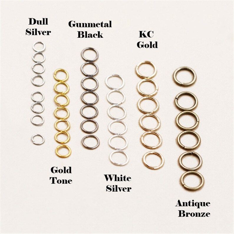 OD 21 Gauge Round Open Jump Rings 4 5 6 7 8 10 Mm Silver Gold Etsy