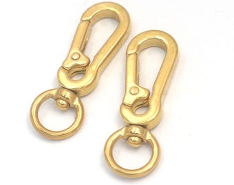 Solid Brass Swivel Eye Bolt 12 mm Snap Hook Lobster Clasp Clip Spring Strap Dog Leash Bag Purse Key Fob Rein Dive Leathercraft