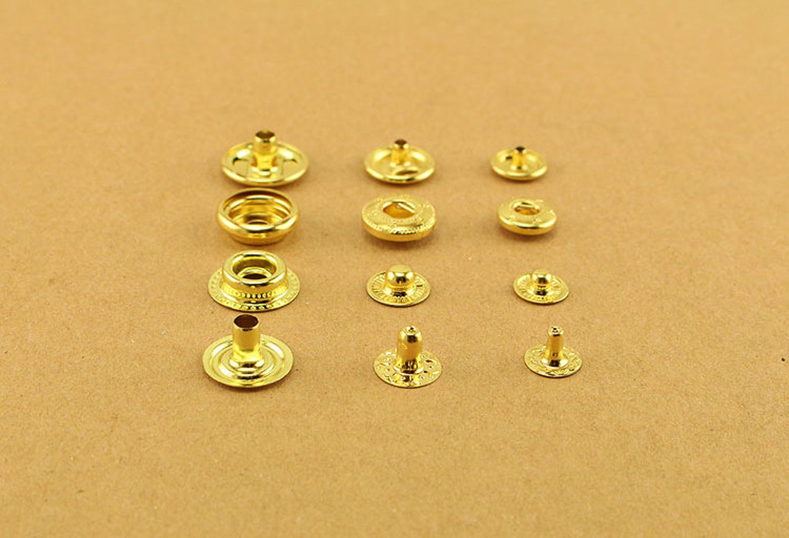 Solid Brass Round S Spring Snap Button 8 10 12 15 mm Tich Etsy