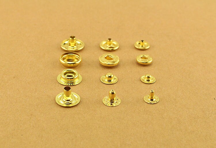 Solid Brass Round S Spring Snap Button 8 10 12 15 mm Tich Etsy