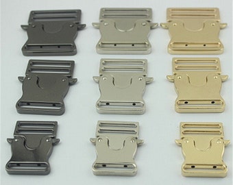 Adjustable Side Buckle 1 1 1/4 1 1/2 25 31 38mm Metal Quick Release Buckle Bag Handbag Backpack Dog Collar Belt Making Paracord Hardware