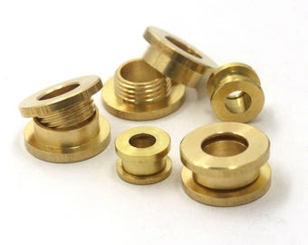 Vis en laiton massif à oeillet oeillet 10 16 mm 3/8" 5/8" anneau en O rond trou plat grande taille sac à main chaîne anse anse pour maroquinerie
