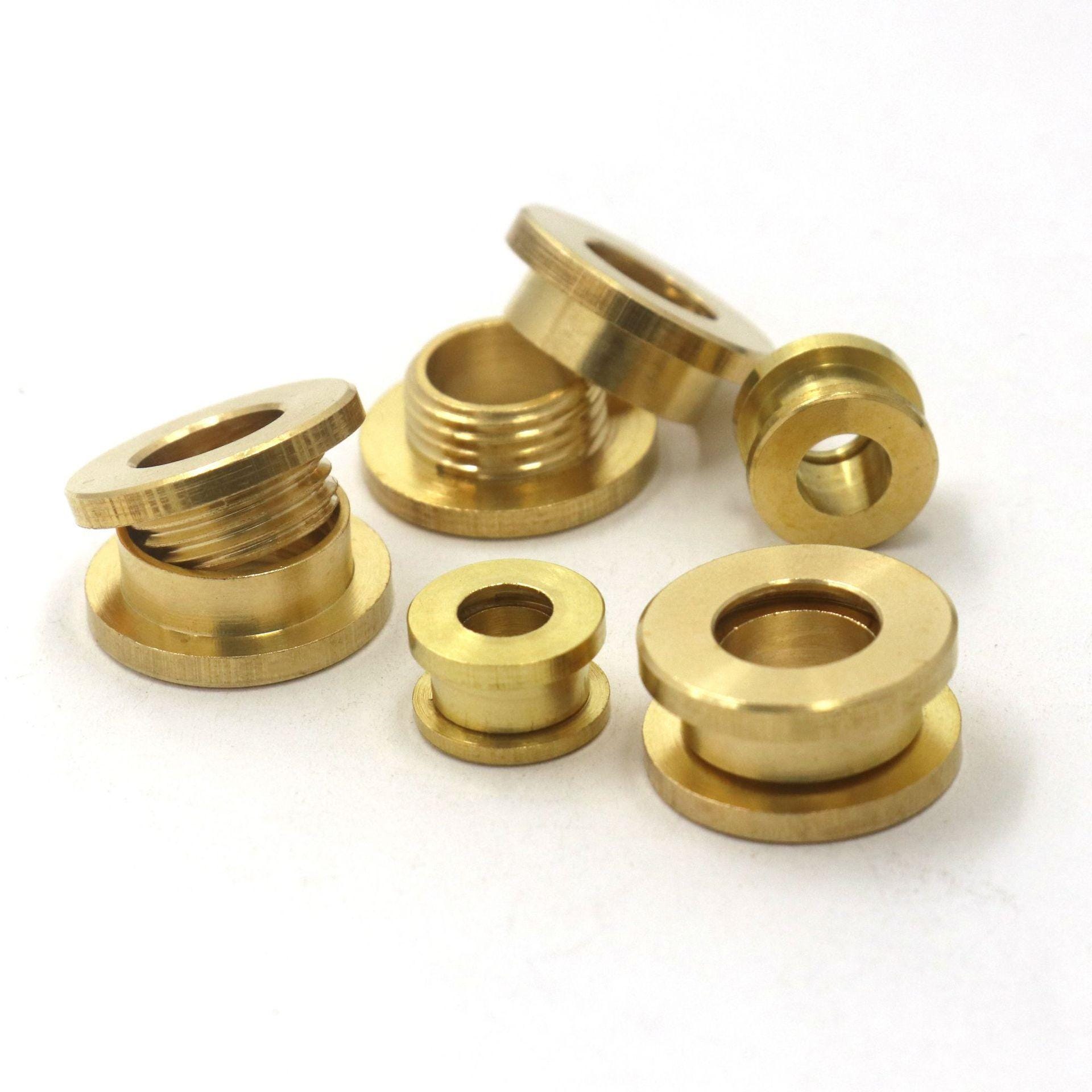 Solid Brass Screw Grommet Eyelet 10 16 mm 3 8" 5 8" Ring O Round Flat…