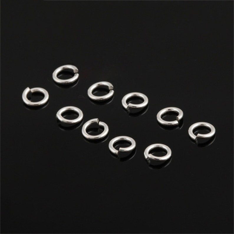Stainless Steel Open Jump Rings 10-30mm 12 10 8 Gauge Dull Silver Color OD Connector Wire Chainmail Chainmaille Weave Jewelry Hardware DIY image 3