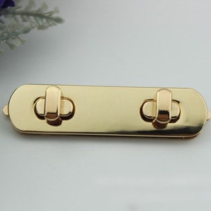 RechteckIg Twist Press Lock 75mm Geldbörse Charm Organizer Gepäck Hardware Antik Gold Verschluss und Schlüsselverschluss kleine Tasche Clutch Metall Zubehör