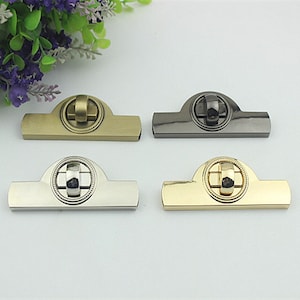 Rechteck Drehverschluss 80mm Geldbörse Charm Organizer GepäckZubehör Antik Gold Verschluss und Schlüsselverschluss kleine Tasche Clutch Metall Zubehör