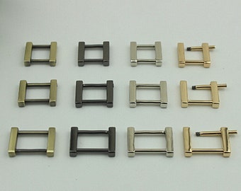Rectangle Screw In Shackle Buckle Purse Strap Connector Metal Adjuster 13 16 mm 1/2" Belt Webbing Purse Leathercraft Hardware Wholesale Bulk