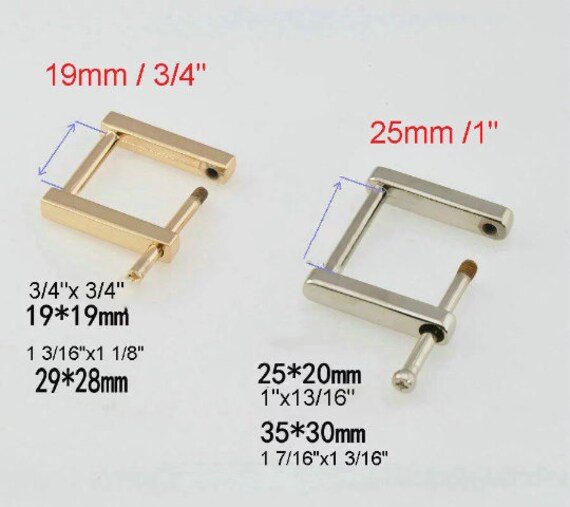 Sourcing Map 4 Anelli A D Con Vite A Grillo In Lega Di Zinco - Ferro Di Cavallo Per Borse, Cinghie, Fai Da Te Pelle, 24x26mm - 2