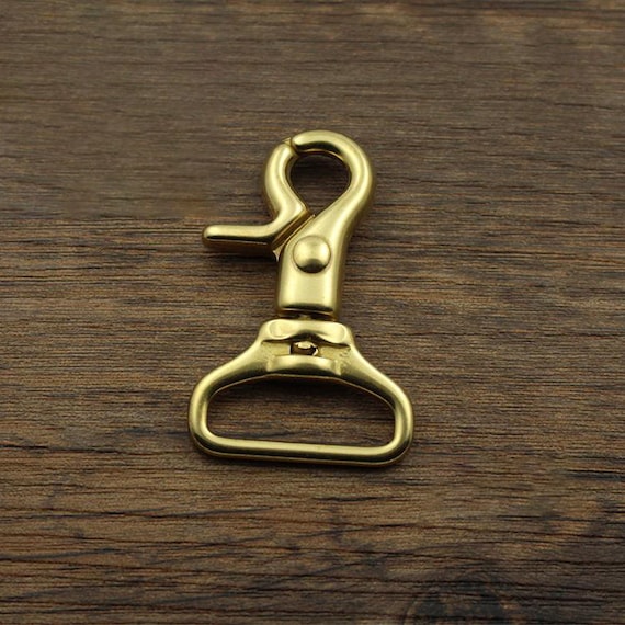 4pcs Solid brass lobster clasps swivel eye Fob trigger Snap hook for keychain