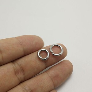 Stainless Steel Open Jump Rings 10-30mm 12 10 8 Gauge Dull Silver Color OD Connector Wire Chainmail Chainmaille Weave Jewelry Hardware DIY image 6