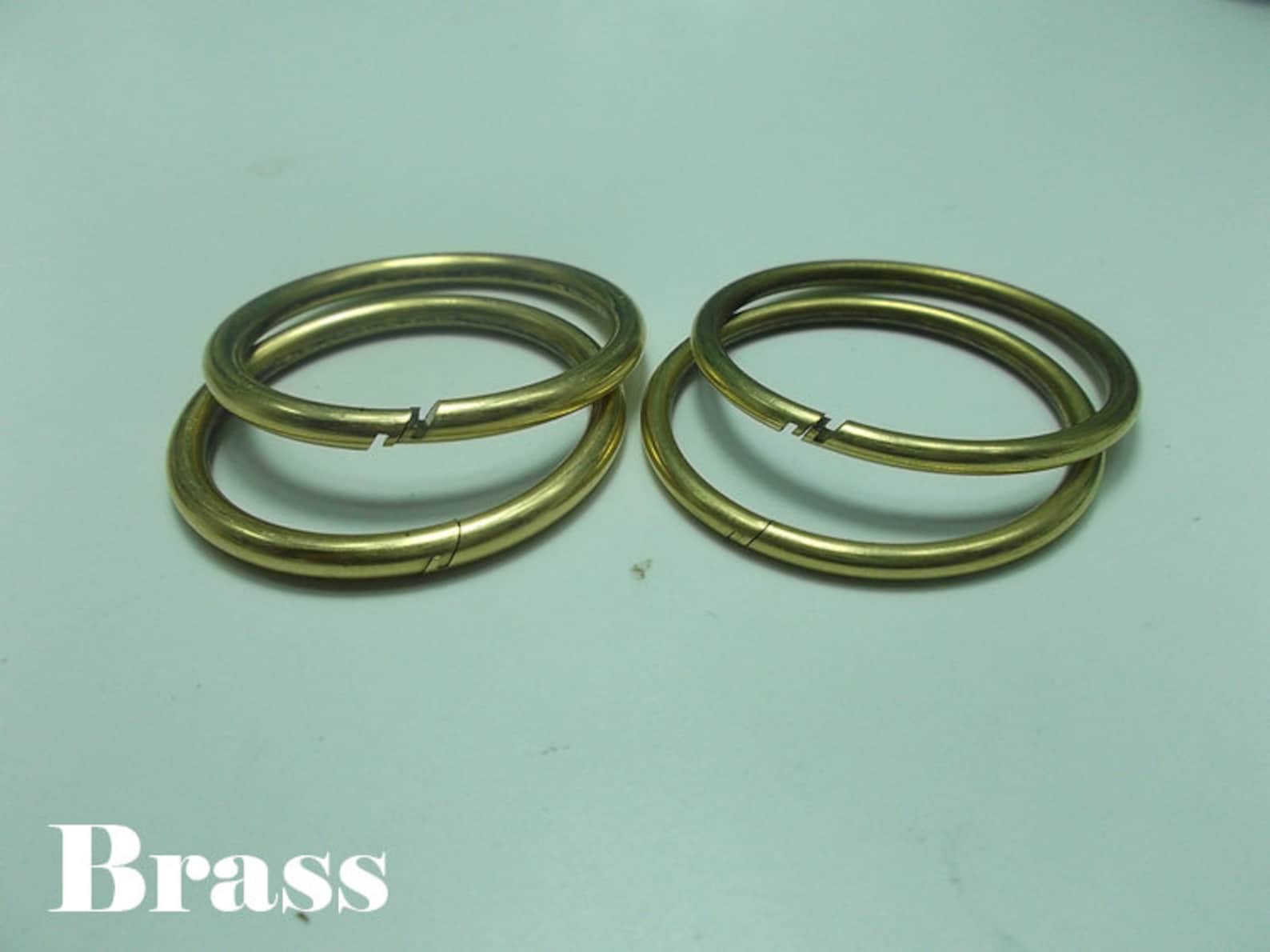 Solid Brass Jumplock 32-50mm Lock Clip Snap Jump Ring Key 1 5/16 2 ...