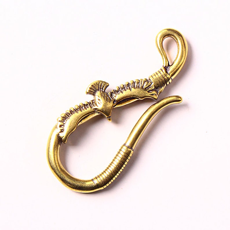 Solid Brass U Shape Hook 62 mm Key Ring 2 7/16 Copper Etsy
