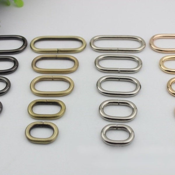 Single Oval Loop Buckle 2 1 1/2 3/4" 50 38 32 25 20mm Purse Belt Webbing Strap Slider Tri Glide Adjuster Ring Connector Bag Making Hardware