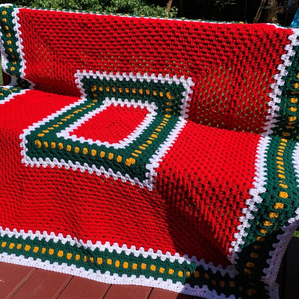 Holiday Crochet Rectangular Blanket