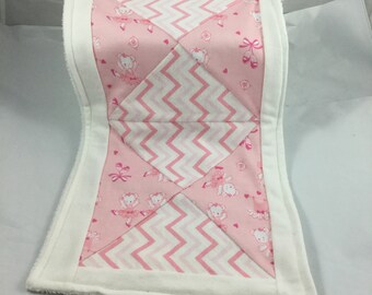 Pink Baby Burp Cloth/Burp Rag