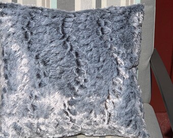 Rabbit Faux Fur Decorative Throw Pillow