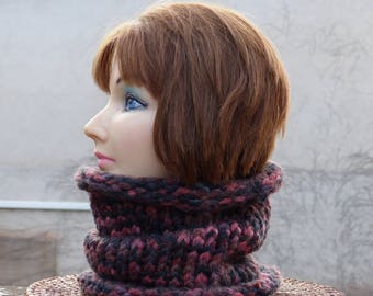 snood pour femme tricotiné dans une jolie laine épaisse et douce