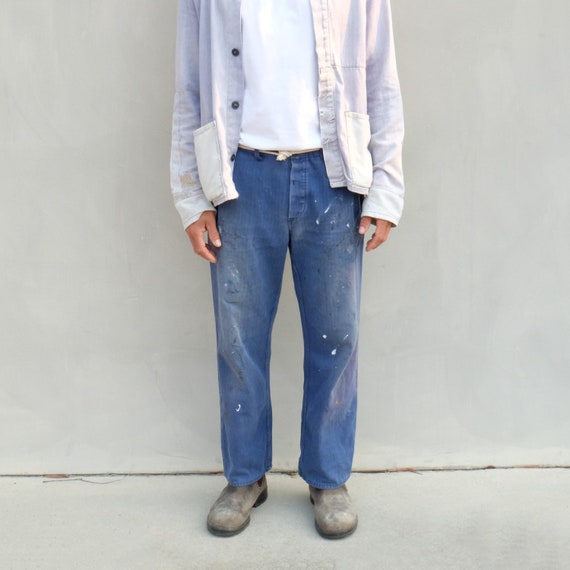 Vintage Indigo Workwear Chore Pants - Unisex