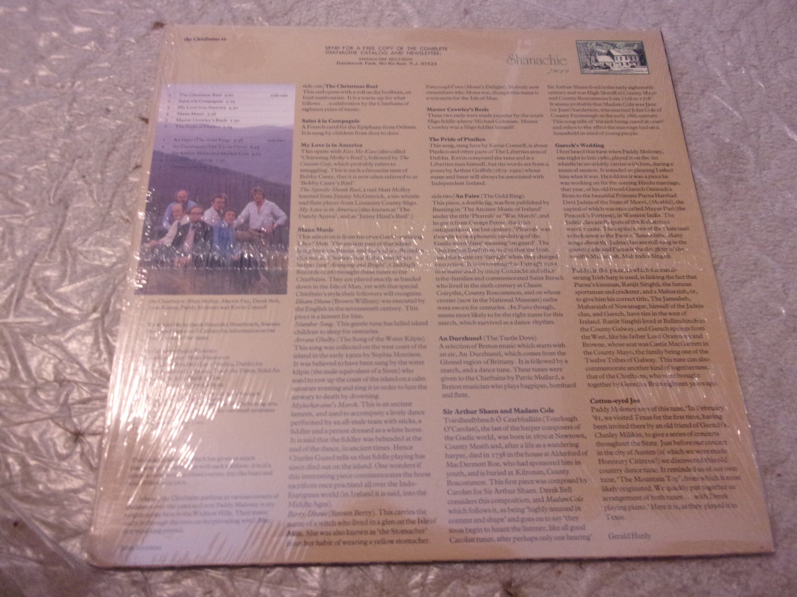 The Chieftains 10 Cottoneyed Joe the Chieftains LP Near Mint 1981 Fast