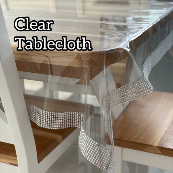 Klare Tischdecke Silikon Wasserdicht, individuelle Tischdecke für Ihren Tisch, transparente Tischabdeckung