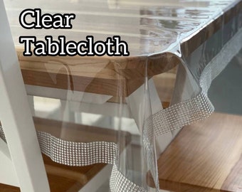 Klare Tischdecke Silikon Wasserdicht, individuelle Tischdecke für Ihren Tisch, transparente Tischabdeckung