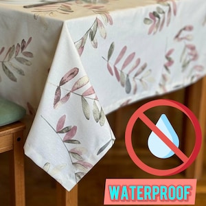 Tablecloth waterrepellent | Home Decor | custom tablecloth | waterproof fabric | linen tablecloth | kitchen tablecloth | gift for Easter